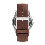 Armani Exchange Men's AX2501 Brown Leather Watch – Blue Dial, 44mm Stainless Steel Case, 50m Waterproof