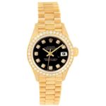 Rolex President Datejust Gold Diamond Ladies Watch – Timeless Elegance and Precision