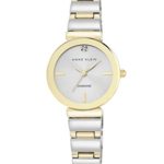 Anne Klein Women's Diamond-Accented Two-Tone Bracelet Watch