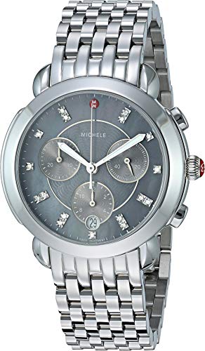 Michele Women's Sidney - Stainless/Grey Mother-of-Pearl Dial One Size