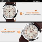 Men’s Classic Quartz Wrist Watch – Roman Numeral Business Watch with Leather Band