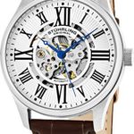 Stuhrling Original Men's Atrium Automatic Skeleton Brown Leather Band Watch