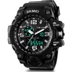 Men's Analog Sports Watch, Aposon Military Wrist Watch Large Dual Dial Digital