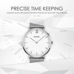 Aposon Men’s Quartz Business Analog Watch – Waterproof 98FT with Stainless Steel Band