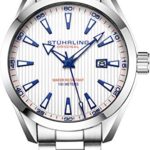 Stuhrling Original Mens Wrist Watch White Analog Dial with Date