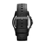 Armani Exchange AX2098 Black Leather Watch – Men’s 45mm Gold-Plated Analog-Quartz Timepiece