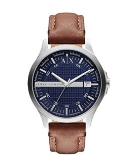 Armani Exchange Men's Brown Leather Watch