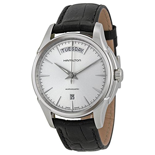 Hamilton Jazzmaster Automatic Silver Dial Black Leather Mens Watch