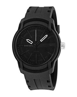 Diesel Men's Armbar Silicone Casual Watch, Color: Black