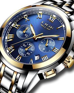 Mens Watches Fashion Stainless Steel Analog Quartz Watch Men