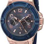 GUESS Men's Stainless Steel Silicone Casual Watch