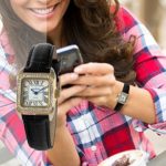 Peugeot Womens 14K Gold Plated Square Watch