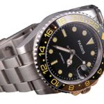 Fanmis Black Dial Yellow Automatic Mechanical Men's Womens Watch