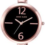 Anne Klein Women's Rose Gold-Tone Bangle Watch and Bracelet Set