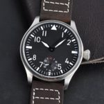 Fanmis Black Dial Luminous Dark Brown Leather Strap Wrist Watch