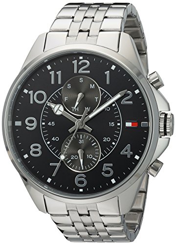 Tommy Hilfiger Men's Quartz Stainless Steel Casual Watch, Color:Silver-Toned