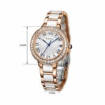 MAMONA Women's Watch Bracelet Gift Set Crystal Accented Ceramic