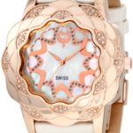 Brillier Women's La Fleur Round Rose Gold Diamonds Analog Watch