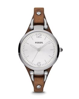 Fossil Women's Georgia Quartz and Leather Casual Watch