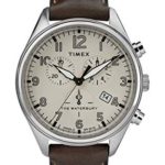 Timex Waterbury Men's Traditional Leather Strap 42mm Chronograph Watch