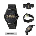 Coach Grand Women's Black Watch with Iconic Horse and Carriage Logo – A Stately Timepiece with Bold Gold Accents