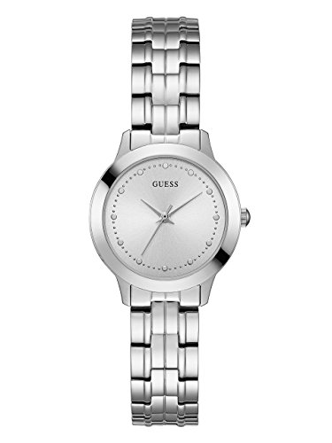 GUESS Women's Stainless Steel Petite Casual Watch, Color: Silver-Tone (Model: U0989L1) GUESS Women's Stainless Steel Petite Casual Watch
