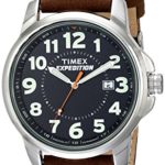 Timex Men's Expedition Metal Field Brown Leather Strap Watch