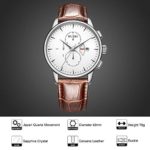 BUREI Men's Chronograph Wirst Watches Stainless Steel Multifunction