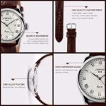 Classic Casual Men’s Quartz Watch with Roman Numerals and Waterproof Leather Band – Aposon Business Watch