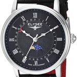 ELYSEE Men's Classic-Edition Analog Display Quartz Black Watch