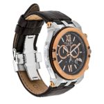 Mulco Nefesh Iconic Quartz Chronograph Unisex Watch with Rose Gold Accents – Stylish Leather Band & Water Resistant Design