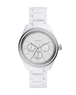 Fossil Women's ' Caleigh Quartz Resin Watch, Color:White