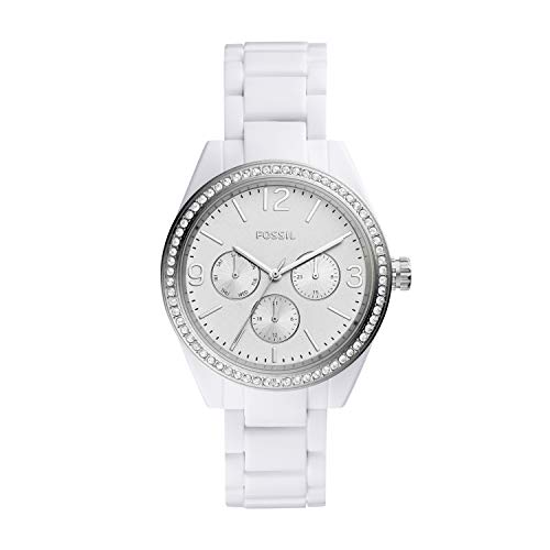 Fossil Women's ' Caleigh Quartz Resin Watch, Color:White