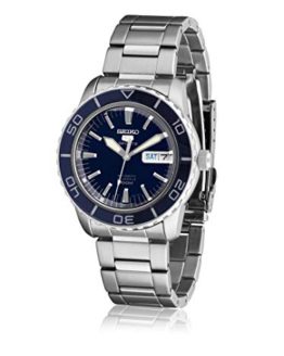 Seiko Men's SNZH53 Seiko 5 Automatic Dark Blue Dial Stainless Steel Watch