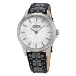 COACH Women's Classic Signature Strap Watch Silver/Black One Size