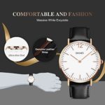 Aposon Men’s Quartz Watch – Classic Business Casual Leather Dress Watch, 30M Waterproof