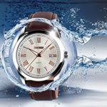 Men’s Classic Quartz Wrist Watch – Roman Numeral Business Watch with Leather Band