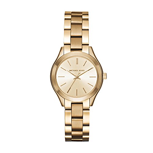 Michael Kors Women's Mini Slim Runway Gold-Tone Watch MK3512