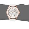 MICHELE Women's CAPE Stainless Steel Watch with White Band