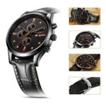 BUREI Men's Day Date Multifunction Chronograph Wrist Watches