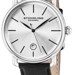 Stuhrling Original Ascot Mens Designer Watch - Swiss Quartz Silver Dial