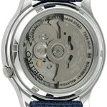 Seiko Men's Seiko 5 Automatic Stainless Steel Watch with Blue Canvas Band