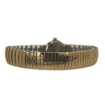 Peugeot Women 14Kt Gold Plated Crystal Bezel Watch