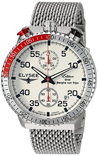Elysee Men's Analog Display Quartz Silver Watch