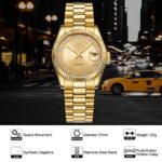 BUREI Luxury Men's Quartz Wrist Watch Japanese Quartz