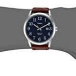 Timex Men's Easy Reader Brown/Silver-Tone/Blue Croco Pattern Leather Strap Watch