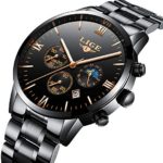 Watches Men Luxury Brand LIGE Moon Phase Waterproof Sport Analog