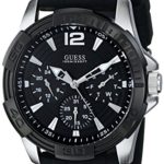 GUESS Men's Stainless Steel Casual Silicone Watch