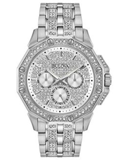 Bulova Men's Quartz Stainless Steel Dress Watch, Color:Silver-Toned