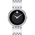 Movado Women's Esperanza Stainless Steel Watch with Diamond Accent Bezel